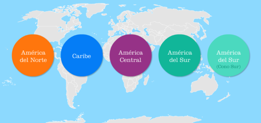 Mapa de Hispanoamérica