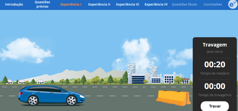 Experiência Virtual - Distância de segurança